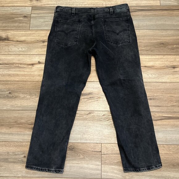Men's Levis 541 Athletic Taper Fit Denim Jeans SZ 39x30 Faded Black Stretch - Picture 11 of 13